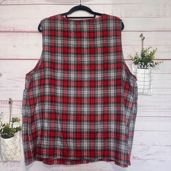 Emory Rose Plaid Button Up Tank | 4X Refer To Listed Measurements - Picture 3 of 3